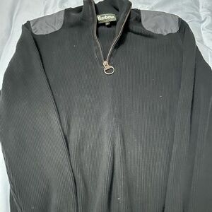 Barbour International Motorcycle Half Zip Men's Black Jumper Sweater Size XXL